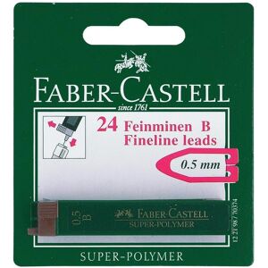 Faber-Castell, Bleistiftminen, Schreibmine Feinmine Super Polymer 0.5 mm, Schwarz (24 Stk., 0.50 mm, B) Faber-Castell, Bleistiftminen, Schreibmine Feinmine Super Polymer 0.5 mm, Schwarz (24 Stk., 0.50 mm, B)