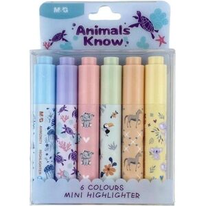 Bandai, Marker, Animals Planet Mini-Textmarker 6 Farben M&G (6x) Bandai, Marker, Animals Planet Mini-Textmarker 6 Farben M&G (6x)