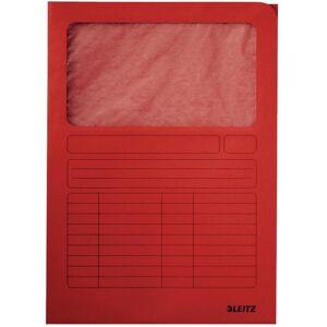 Leitz, Mappe, Sichtmappe, DIN A4, Karton, mit Sichtfenster, rot 160 g-qm, Oberteil mit beschriftbarem Druckr (A4, 100x) Leitz, Mappe, Sichtmappe, DIN A4, Karton, mit Sichtfenster, rot 160 g-qm, Oberteil mit beschriftbarem Druckr (A4, 100x)