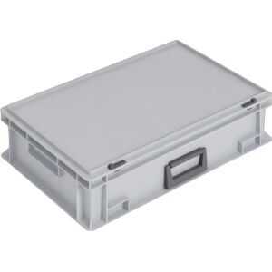 Lockweiler, Aufbewahrungsbox, Kunststoffkoffer L600xB400xH163 mm PP 1 Griff Schiebeverschluss grau 33 l (40 cm, 33 l) Lockweiler, Aufbewahrungsbox, Kunststoffkoffer L600xB400xH163 mm PP 1 Griff Schiebeverschluss grau 33 l (40 cm, 33 l)