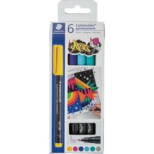 Staedtler Marker, Lumocolor permanent Universalstift 318, F, Kartonetui mit 6 Stück, sortiert (6x) Staedtler Marker, Lumocolor permanent Universalstift 318, F, Kartonetui mit 6 Stück, sortiert (6x)