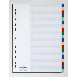Durable, Ordner Zubehör, REGISTER PP MIT FARBIGEN TABEN 20 BLATT 1 ST 675827 Durable, Ordner Zubehör, REGISTER PP MIT FARBIGEN TABEN 20 BLATT 1 ST 675827