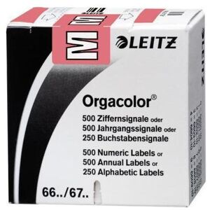 Leitz, Ordner Zubehör, Buchstabensignal Orgacolor "M", auf Rolle, rosa Masse: (B)30 x (H)23 mm, auf Trägerbandrolle, s Leitz, Ordner Zubehör, Buchstabensignal Orgacolor "M", auf Rolle, rosa Masse: (B)30 x (H)23 mm, auf Trägerbandrolle, s