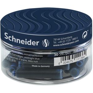 Schneider, Ersatzpatronen + Tintenfass, Tintenpatrone Standard mitternachtsblau Runddose VE=30 Stück (Dunkelblau, 30 Stk.) Schneider, Ersatzpatronen + Tintenfass, Tintenpatrone Standard mitternachtsblau Runddose VE=30 Stück (Dunkelblau, 30 Stk.)