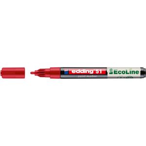 Edding, Marker, 51 EcoLine Lackmarker rot 1,0 - 2,0 mm, 1 St. (1x) Edding, Marker, 51 EcoLine Lackmarker rot 1,0 - 2,0 mm, 1 St. (1x)