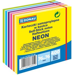 Donau, Haftnotiz, Selbstklebewürfel, 76x76mm, 1x400 blatt, farbig sortiert (76 x 76 mm) Donau, Haftnotiz, Selbstklebewürfel, 76x76mm, 1x400 blatt, farbig sortiert (76 x 76 mm)