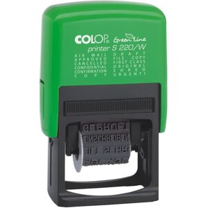 Colop, Stempel, Wortbandstempel S220W Abmessung der Stempelfläche: 24 x 4 mm ( Farbe: grün/schwarz Colop, Stempel, Wortbandstempel S220W Abmessung der Stempelfläche: 24 x 4 mm ( Farbe: grün/schwarz