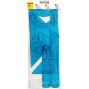 Faber, Lineal, Geometrieset 5-teilig flexibel blau (37.30 cm, Kunststoff) Faber, Lineal, Geometrieset 5-teilig flexibel blau (37.30 cm, Kunststoff)