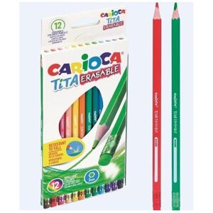 Carioca, Bleistift, Farveblyanter med viskelder, 3mm tip 12stk. ass (3 mm, 12x) Carioca, Bleistift, Farveblyanter med viskelder, 3mm tip 12stk. ass (3 mm, 12x)