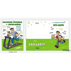 Stamp, Stempel, Comic B6 Karte + Umschlag Muster Nr. 06 Stamp, Stempel, Comic B6 Karte + Umschlag Muster Nr. 06