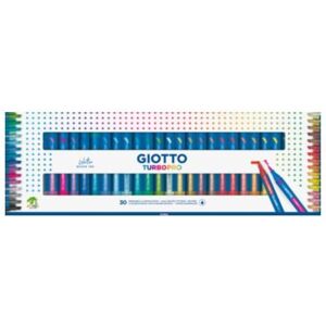 Giotto, Marker, Turbo Pro Dual Tip Marker Pens, Round Shape, Assorted Colors, 30 Count (30x) Giotto, Marker, Turbo Pro Dual Tip Marker Pens, Round Shape, Assorted Colors, 30 Count (30x)