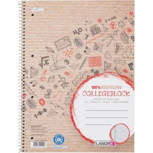 Landré, Heft + Block, Recycling A4+ Collegeblock (A4, Kariert) Landré, Heft + Block, Recycling A4+ Collegeblock (A4, Kariert)