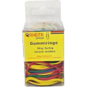 Gummiband, Rheita Gummiringe, farblich sortiert, 50g in Klarsichtbox farblich sortiert Gummiband, Rheita Gummiringe, farblich sortiert, 50g in Klarsichtbox farblich sortiert