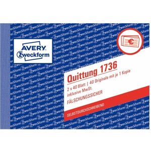 Avery Formular, Quittung inkl. MwSt. (40x) Avery Formular, Quittung inkl. MwSt. (40x)