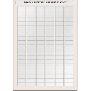 Brady, Etiketten, ELAT-37-773-5, metallisierter Polyester, Silber, 27 x 12.5 mm, dauerhaft klebend, Din A4, 6- Brady, Etiketten, ELAT-37-773-5, metallisierter Polyester, Silber, 27 x 12.5 mm, dauerhaft klebend, Din A4, 6-