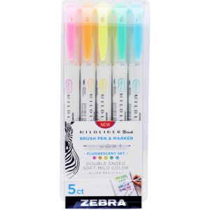 Zebra, Marker, Marker Mildliner Pinsel Fluoreszierend 5 Farben (5x) Zebra, Marker, Marker Mildliner Pinsel Fluoreszierend 5 Farben (5x)