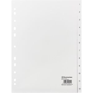 Hama Ordner Zubehör, Zahlenregister DIN A4 1-12 Polypropylen weiss Hama Ordner Zubehör, Zahlenregister DIN A4 1-12 Polypropylen weiss