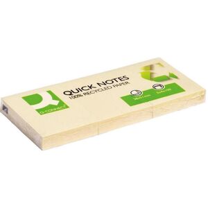 Q-Connect, Haftnotiz, Haftnotizen Quick Notes Recycling gelb (51 x 38 mm) Q-Connect, Haftnotiz, Haftnotizen Quick Notes Recycling gelb (51 x 38 mm)