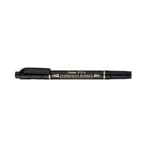 Pentel, Marker, Permanent-Marker Pen, Doppelspitze, schwarz Pentel, Marker, Permanent-Marker Pen, Doppelspitze, schwarz