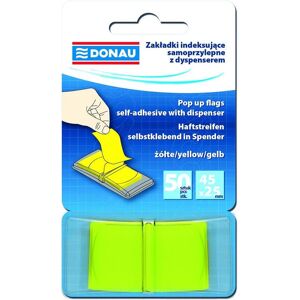 Donau, Schreibtisch Accessoire, Abheftregister, pp, 25x45mm, 1x50 register, gelb Donau, Schreibtisch Accessoire, Abheftregister, pp, 25x45mm, 1x50 register, gelb