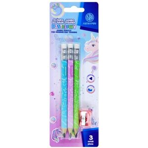 Astra, Bleistift, Dreiecksstift HB Einhorn 3 Stück mit Spitzer (HB, 3x) Astra, Bleistift, Dreiecksstift HB Einhorn 3 Stück mit Spitzer (HB, 3x)