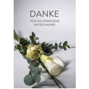 Komma³, Grusskarte + Briefpapier, Karte Trauer Danksagung Cala und Rose 5 Karten und Umschläge (1 Stk.) Komma³, Grusskarte + Briefpapier, Karte Trauer Danksagung Cala und Rose 5 Karten und Umschläge (1 Stk.)