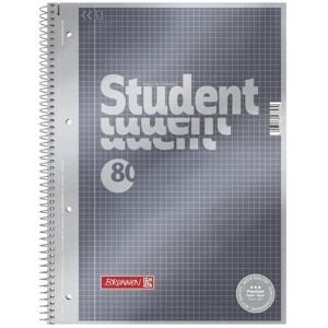 Brunnen, Heft + Block, Collegeblock Student Premium DIN A4 kariert mit Rand innen 90g/m² anthrazit metallic 80 Bl. (A4, Kariert, Harter Einband) Brunnen, Heft + Block, Collegeblock Student Premium DIN A4 kariert mit Rand innen 90g/m² anthrazit metallic 80 Bl. (A4, Kariert, Harter Einband)