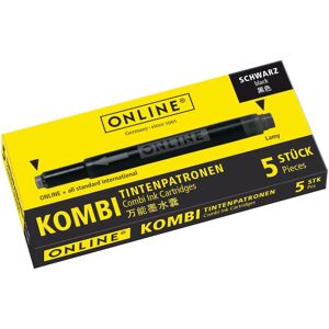 Online, Ersatzpatronen + Tintenfass, Tintenpatronen Kombi (Schwarz, 12 Stk.) Online, Ersatzpatronen + Tintenfass, Tintenpatronen Kombi (Schwarz, 12 Stk.)