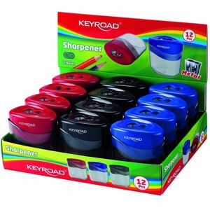 Keyroad, Spitzer, Kunststoffspitzer, doppelt, mit behälter, display, farbmischung Keyroad, Spitzer, Kunststoffspitzer, doppelt, mit behälter, display, farbmischung