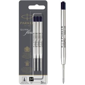 Parker Pen, Schreibstifte, Kugelschreiber-Grossraummine QUINKflow, 3er Blister schwarz, Strichstärke: M, kurze Trocknungszeit (3x) Parker Pen, Schreibstifte, Kugelschreiber-Grossraummine QUINKflow, 3er Blister schwarz, Strichstärke: M, kurze Trocknungszeit (3x)