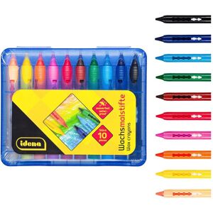 Idena, Malstifte, Wachsmaler 10 Stück Kunststoffbox (10x) Idena, Malstifte, Wachsmaler 10 Stück Kunststoffbox (10x)