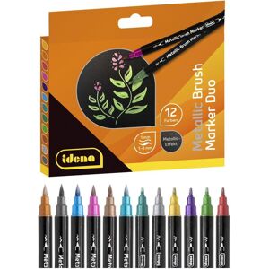 Idena, Marker, Metallic Brush Marker DUO 12 Farben (12x) Idena, Marker, Metallic Brush Marker DUO 12 Farben (12x)