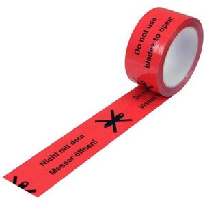 Transpak, Klebeband, Warnklebeband PP Breite 50mm Länge 66m Stärke 52µ PP rot Aufdruck Messersymbol (50 mm) Transpak, Klebeband, Warnklebeband PP Breite 50mm Länge 66m Stärke 52µ PP rot Aufdruck Messersymbol (50 mm)
