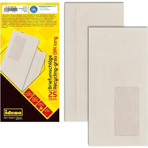 Idena, Briefumschlag, BU DIN lang recycl. sk, m.F.,75g/m²,25 Stück (DIN lang (11 x 22 cm), 25x) Idena, Briefumschlag, BU DIN lang recycl. sk, m.F.,75g/m²,25 Stück (DIN lang (11 x 22 cm), 25x)