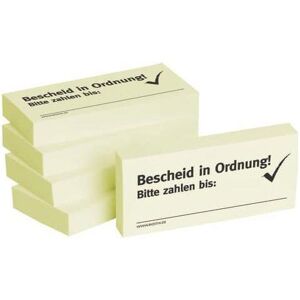 Bizstix, Haftnotiz, Notiz 'in Ordnung' 75x35mm (35 x 75 mm) Bizstix, Haftnotiz, Notiz 'in Ordnung' 75x35mm (35 x 75 mm)