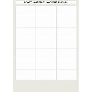 Brady, Etiketten, ELAT-34-747W-1, Polyester, Weiss, 64 x 34 mm, permanent, Din A4, 3-bahnig (1.008 E.) Brady, Etiketten, ELAT-34-747W-1, Polyester, Weiss, 64 x 34 mm, permanent, Din A4, 3-bahnig (1.008 E.)