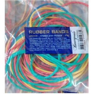 Fresh, Gummiband, Gummibänder 60 mm 50 g Farbmix Fresh, Gummiband, Gummibänder 60 mm 50 g Farbmix