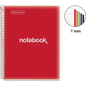 Miquelrius, Heft + Block, Notizbuch 5 A4 120 HOR 90G PP EMOTIONS RED MR (A4, Weicher Einband) Miquelrius, Heft + Block, Notizbuch 5 A4 120 HOR 90G PP EMOTIONS RED MR (A4, Weicher Einband)