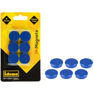 Idena, Magnet, Magnete rund 6 Stück, blau, Ø24mm (6x) Idena, Magnet, Magnete rund 6 Stück, blau, Ø24mm (6x)