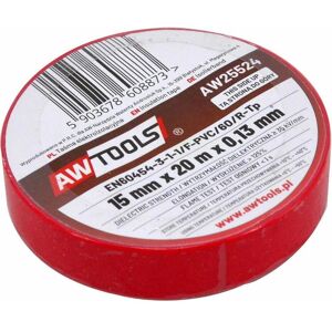 Awtools, Klebeband, Isolationsband 19mm x 20 m rot (19 mm) Awtools, Klebeband, Isolationsband 19mm x 20 m rot (19 mm)