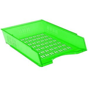 Donau, Dokumentenablage, Schreibtischschublade, 370x256x70mm, durchbrochen, transparent grün Donau, Dokumentenablage, Schreibtischschublade, 370x256x70mm, durchbrochen, transparent grün