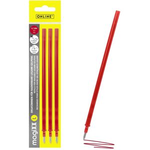 Online, Ersatzpatronen + Tintenfass, 3er Pack Gel-Mine magiXX L radierbar, rot (Rot, 0.70 mm, 3 Stk.) Online, Ersatzpatronen + Tintenfass, 3er Pack Gel-Mine magiXX L radierbar, rot (Rot, 0.70 mm, 3 Stk.)