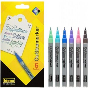 Idena, Malstifte, Outline Marker 6er 6 Farben (6x) Idena, Malstifte, Outline Marker 6er 6 Farben (6x)