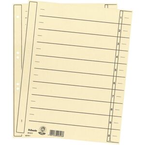 Leitz, Ordner Zubehör, Esselte Trennblatt, Kraftkarton (RC), 180 g/m², Standardlochung, A4, chamois, 100 Stück Leitz, Ordner Zubehör, Esselte Trennblatt, Kraftkarton (RC), 180 g/m², Standardlochung, A4, chamois, 100 Stück