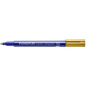 Staedtler Marker, Permanent-Marker metallic calligraphy, gold (1x) Staedtler Marker, Permanent-Marker metallic calligraphy, gold (1x)