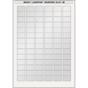 Brady, Etiketten, ELAT-38-773-2.5, metallisierter Polyester, Silber, 27 x 18 mm, permanent, Din A4, 6-bahnig ( Brady, Etiketten, ELAT-38-773-2.5, metallisierter Polyester, Silber, 27 x 18 mm, permanent, Din A4, 6-bahnig (