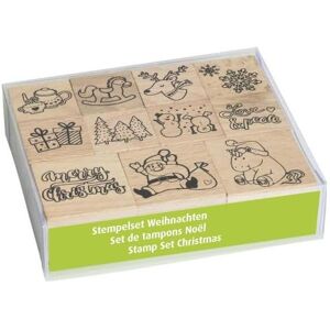 Heyda, Stempel, Stempelset Holz VE=11 Stück XmasPatch Heyda, Stempel, Stempelset Holz VE=11 Stück XmasPatch