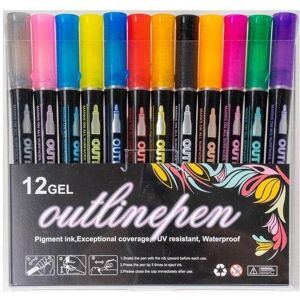 Andy, Marker, Shine Outline Marker 12 Farben (12x) Andy, Marker, Shine Outline Marker 12 Farben (12x)