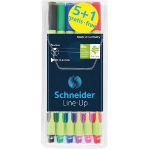 Schneider, Schreibstifte, Schreibgeräte Etui 6x Fineliner Line-Up 04, Aktion 5+1 (6x) Schneider, Schreibstifte, Schreibgeräte Etui 6x Fineliner Line-Up 04, Aktion 5+1 (6x)