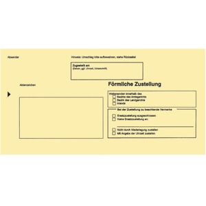 Rnk, Briefumschlag, Zustellungsumschlag DL gelb 500St. (220 x 110 mm, 100x) Rnk, Briefumschlag, Zustellungsumschlag DL gelb 500St. (220 x 110 mm, 100x)